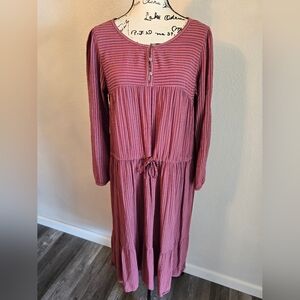 XiRENA Striped Long Sleeve Dress Medium